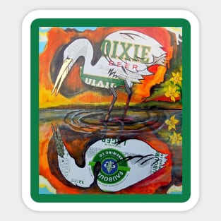 Egret Narcissus, Dixie Brewery to Faubourg Brewery Sticker